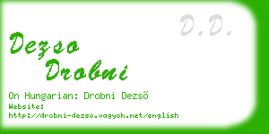dezso drobni business card