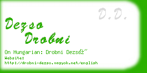 dezso drobni business card